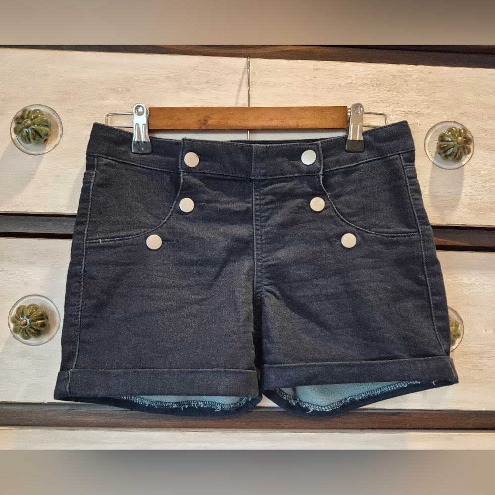Arizona Jean Company Women's Navy Buttoned Jean Shorts